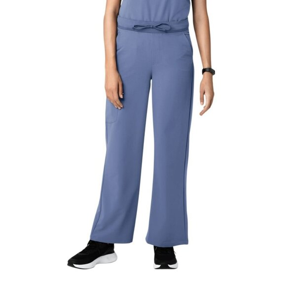 Mandala Periwinkle Dolman Top & Wide-Leg Scrub Set With Tie Waist NWT Large - Picture 3 of 10